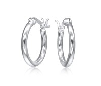 Classic Silver Hoop Earring HO-1747